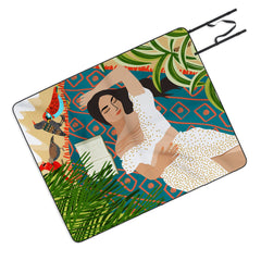 83 Oranges Beach Read Sleep Repeat Picnic Blanket