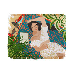 83 Oranges Beach Read Sleep Repeat Throw Blanket