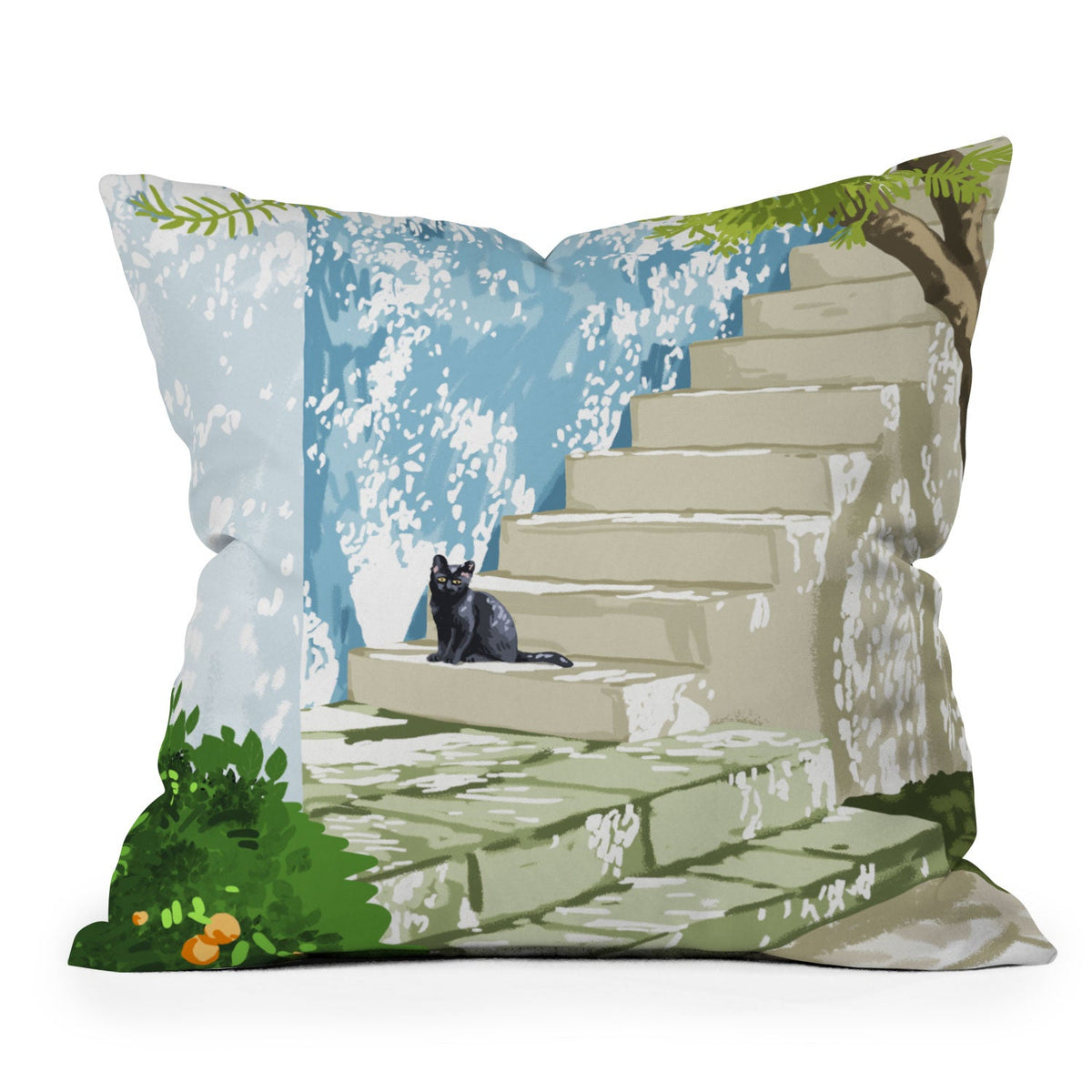 83 Oranges Being a person Throw Pillow