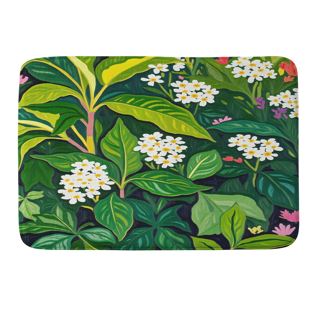 83 Oranges Beneath The Jungle Canopy Memory Foam Bath Mat