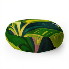 83 Oranges Beneath The Jungle Canopy Floor Pillow Round