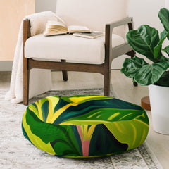 83 Oranges Beneath The Jungle Canopy Floor Pillow Round
