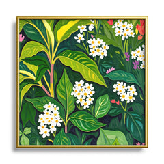 83 Oranges Beneath The Jungle Canopy Square Metal Framed Art Print