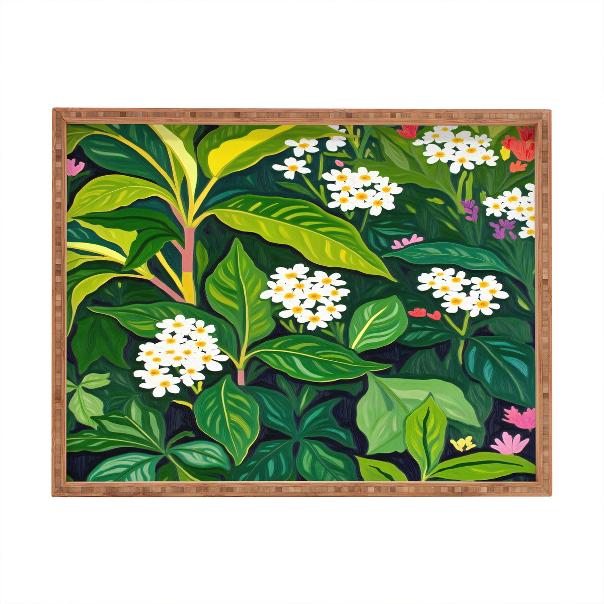 83 Oranges Beneath The Jungle Canopy Rectangular Tray