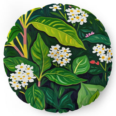 83 Oranges Beneath The Jungle Canopy Floor Pillow Round