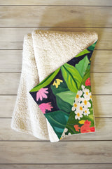 83 Oranges Beneath The Jungle Canopy Fleece Throw Blanket