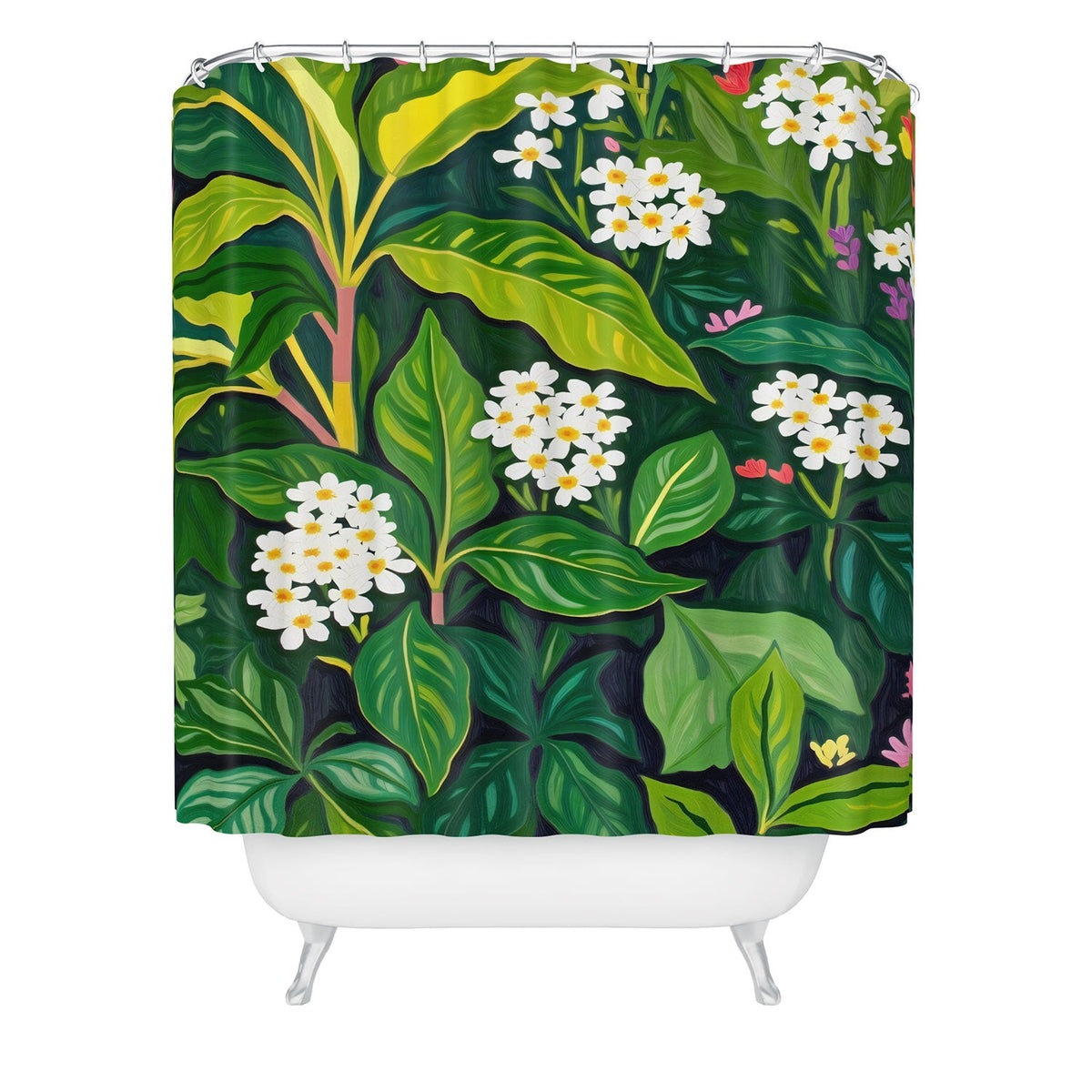 83 Oranges Beneath The Jungle Canopy Shower Curtain