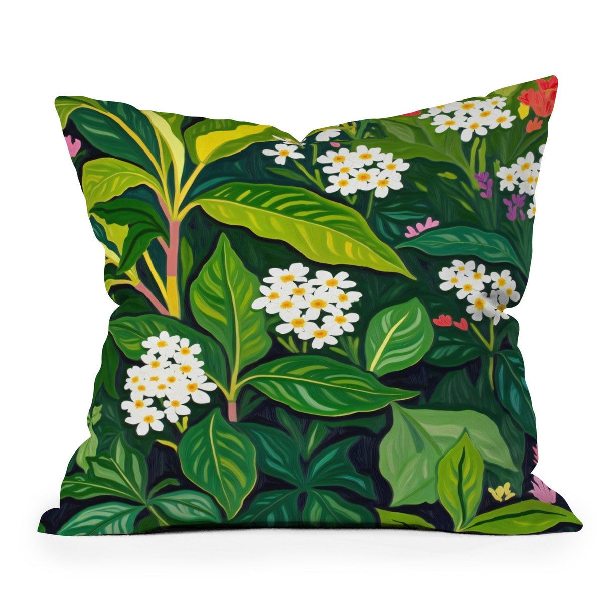 83 Oranges Beneath The Jungle Canopy Throw Pillow