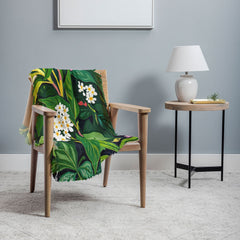 83 Oranges Beneath The Jungle Canopy Throw Blanket