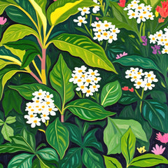 83 Oranges Beneath The Jungle Canopy Shower Curtain