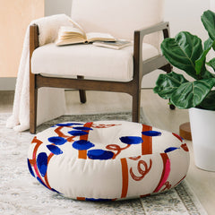 83 Oranges Berry Summer Floor Pillow Round