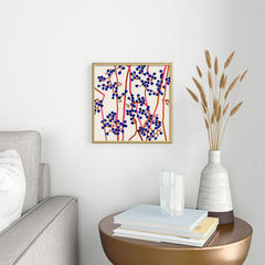 83 Oranges Berry Summer Square Metal Framed Art Print