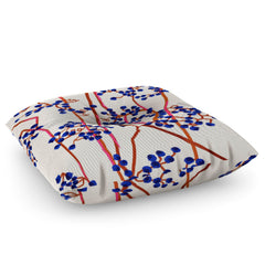 83 Oranges Berry Summer Floor Pillow Square