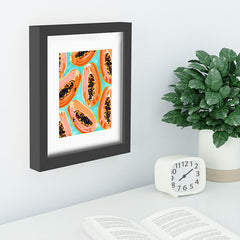 83 Oranges Big Papaya Watercolor Painting Recessed Framing Rectangle