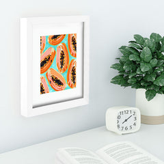 83 Oranges Big Papaya Watercolor Painting Recessed Framing Rectangle