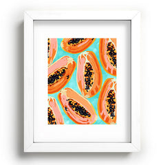 83 Oranges Big Papaya Watercolor Painting Recessed Framing Rectangle