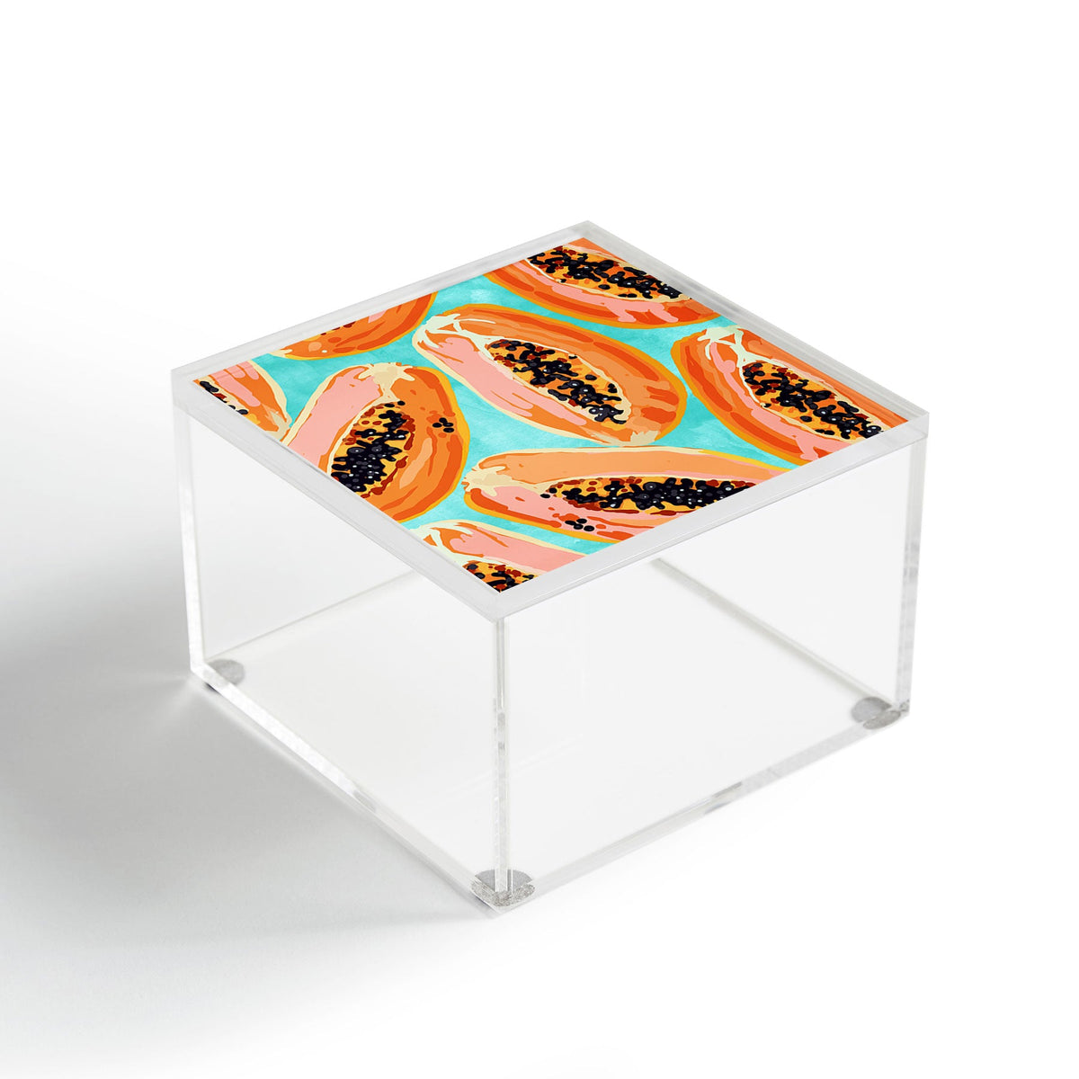 83 Oranges Big Papaya Watercolor Painting Acrylic Box