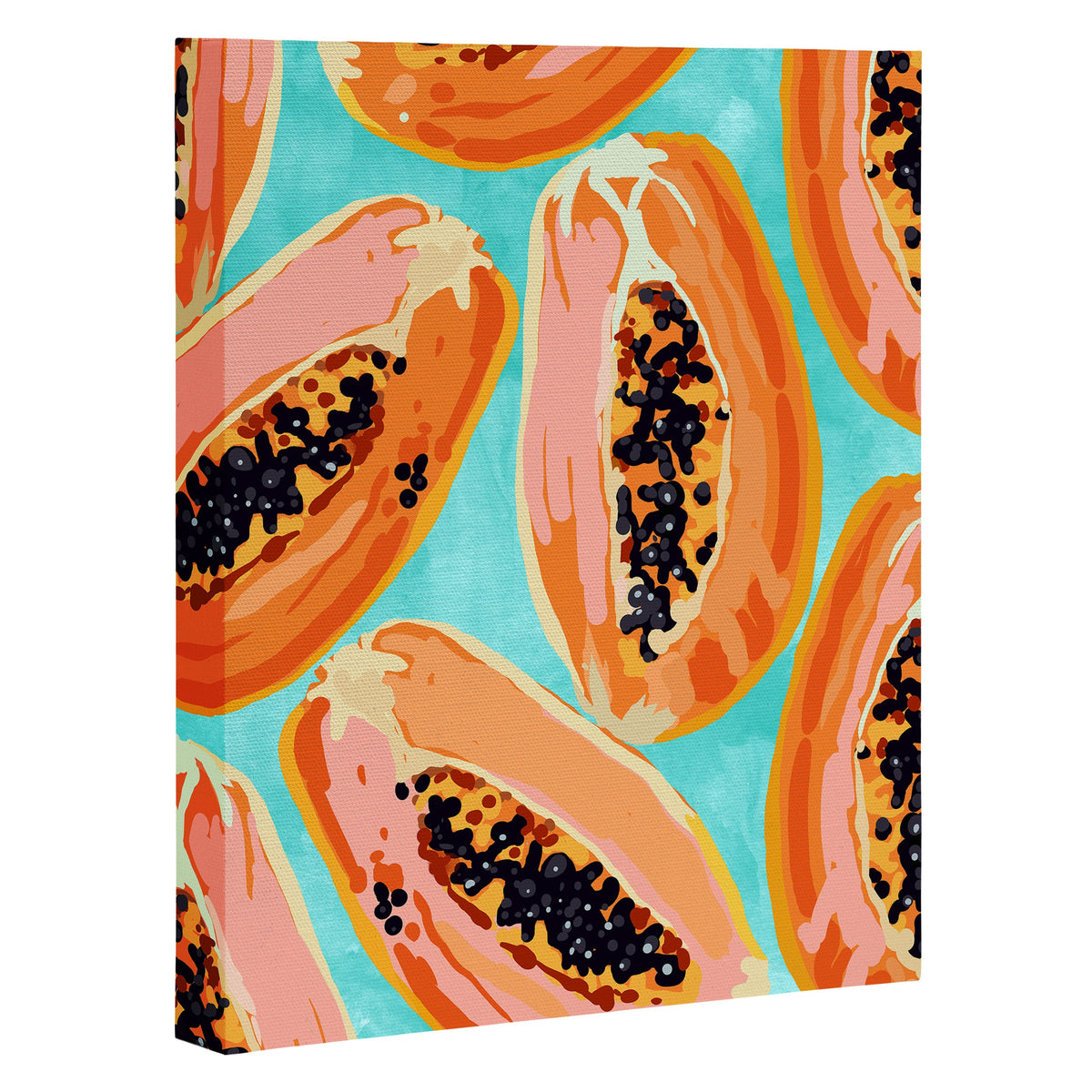 83 Oranges Big Papaya Watercolor Painting Art Canvas