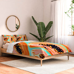 83 Oranges Big Papaya Watercolor Painting Comforter