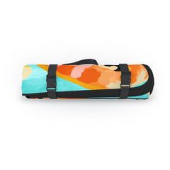 83 Oranges Big Papaya Watercolor Painting Picnic Blanket