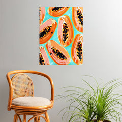 83 Oranges Big Papaya Watercolor Painting Poster