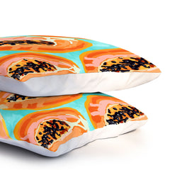 83 Oranges Big Papaya Watercolor Painting Pillow Shams