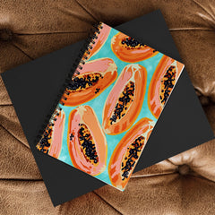 83 Oranges Big Papaya Watercolor Painting Spiral Notebook