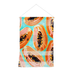 83 Oranges Big Papaya Watercolor Painting Wall Hanging Portrait