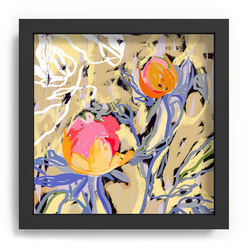 83 Oranges Blooms in The Butter Forest Recessed Framing Square