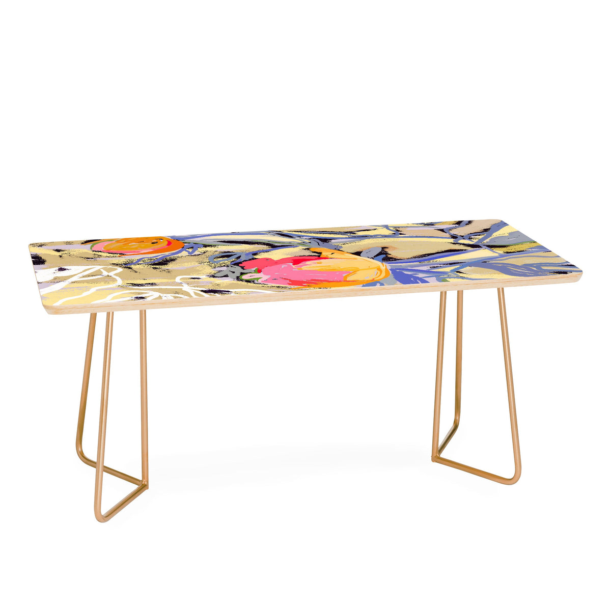 83 Oranges Blooms in The Butter Forest Coffee Table