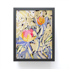 83 Oranges Blooms in The Butter Forest Framed Mini Art Print