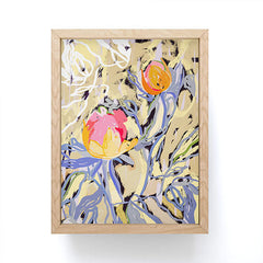 83 Oranges Blooms in The Butter Forest Framed Mini Art Print