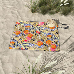 83 Oranges Blooms in The Butter Forest Picnic Blanket