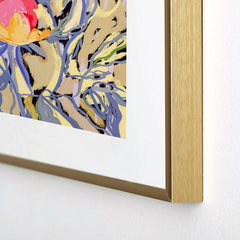 83 Oranges Blooms in The Butter Forest Metal Framed Art Print