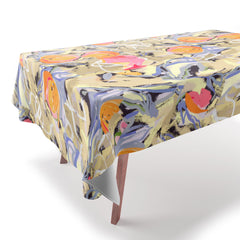 83 Oranges Blooms in The Butter Forest Tablecloth