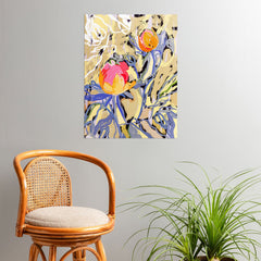 83 Oranges Blooms in The Butter Forest Poster