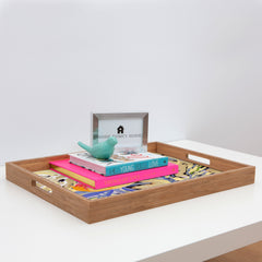 83 Oranges Blooms in The Butter Forest Rectangular Tray