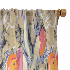 83 Oranges Blooms in The Butter Forest Sheer Window Curtain