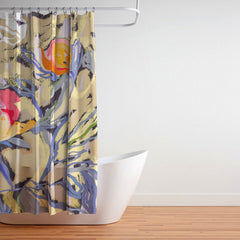 83 Oranges Blooms in The Butter Forest Shower Curtain