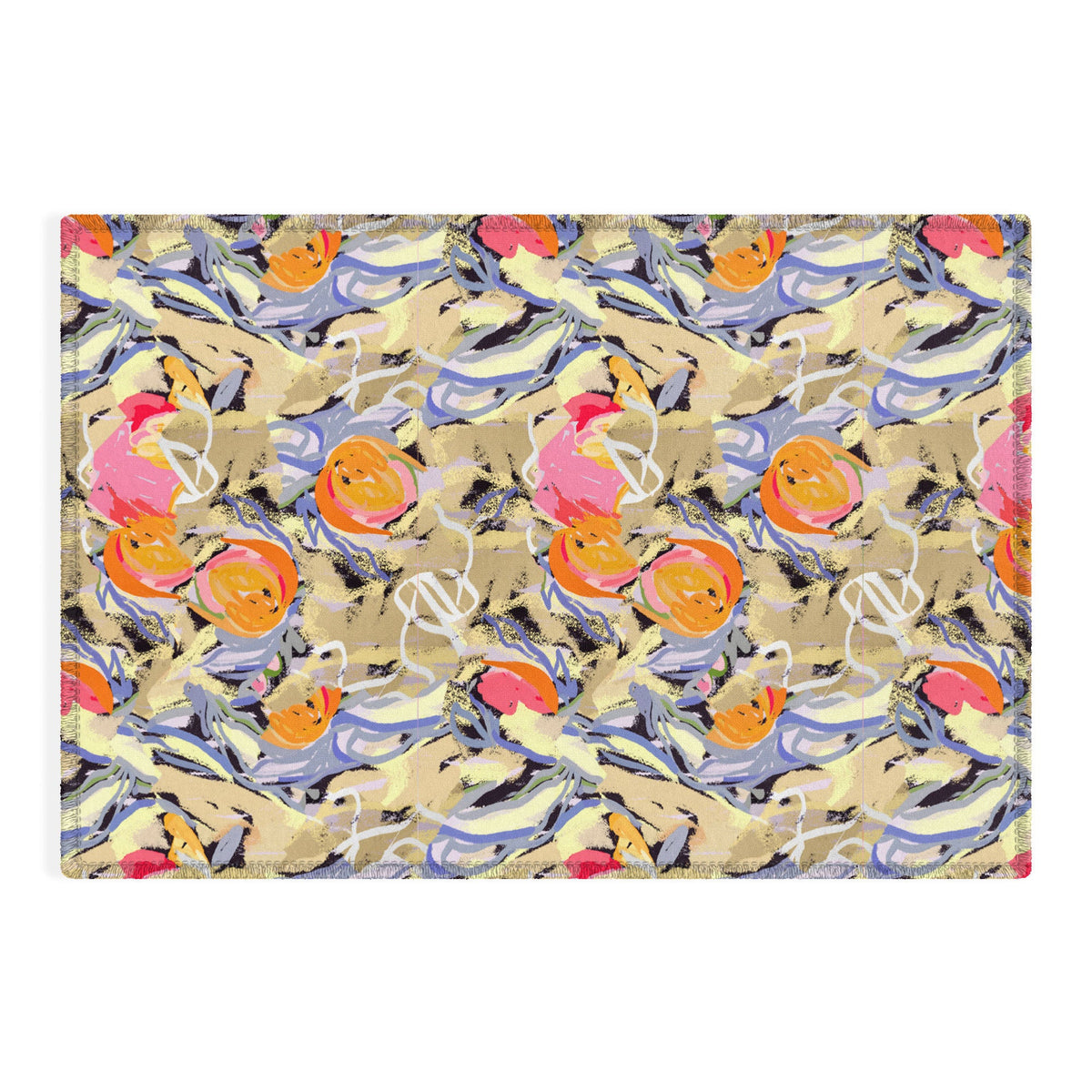 83 Oranges Blooms in The Butter Forest Outdoor Rug