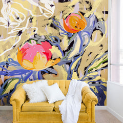 83 Oranges Blooms in The Butter Forest Wall Mural