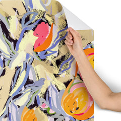 83 Oranges Blooms in The Butter Forest Wallpaper