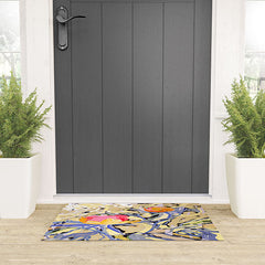 83 Oranges Blooms in The Butter Forest Welcome Mat