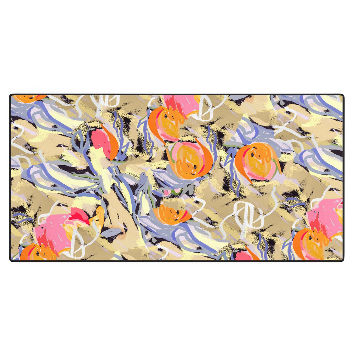 83 Oranges Blooms in The Butter Forest Desk Mat
