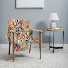 83 Oranges Blooms in The Butter Forest Throw Blanket