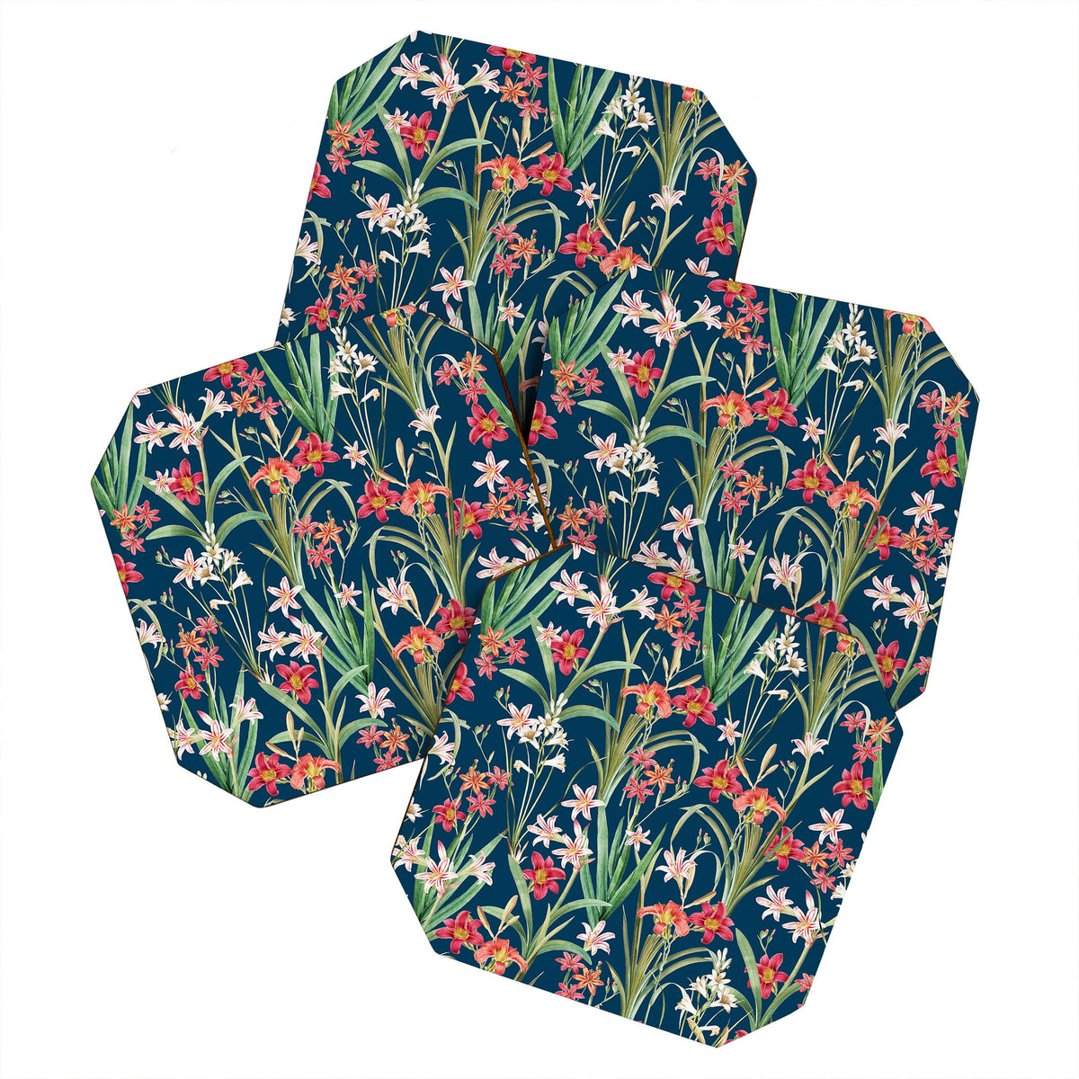 83 Oranges Blossom Botanical Coaster Set