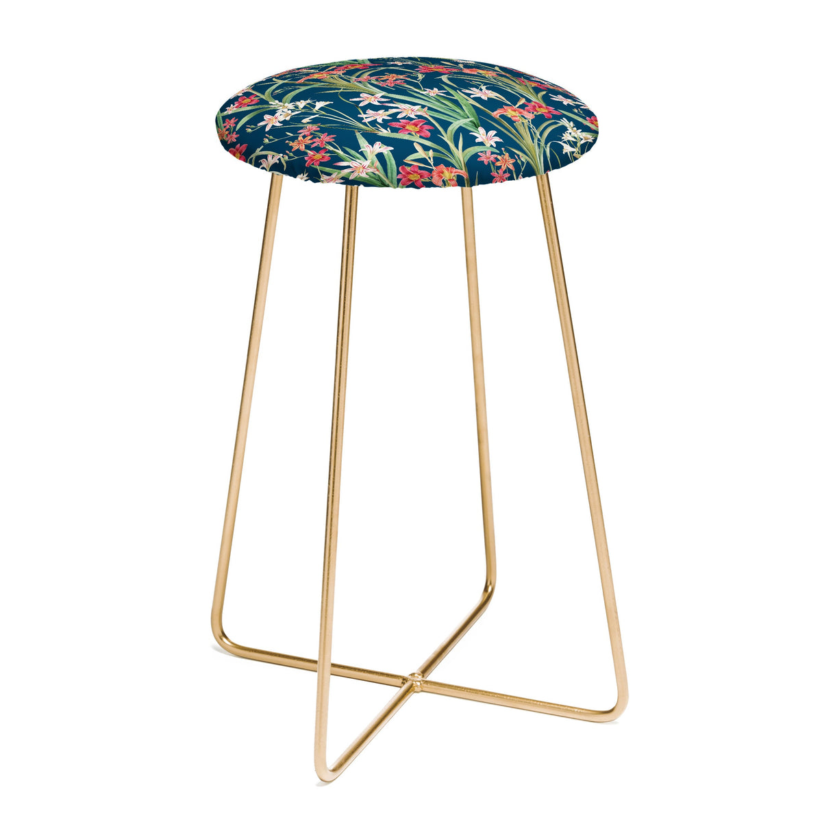 83 Oranges Blossom Botanical Counter Stool