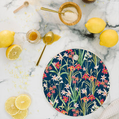 83 Oranges Blossom Botanical Cutting Board Round