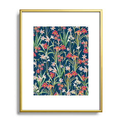 83 Oranges Blossom Botanical Metal Framed Art Print