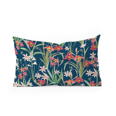 83 Oranges Blossom Botanical Oblong Throw Pillow